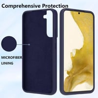 Samsung Galaxy S22 Plus védőtok - Ütésálló, sötétkék szilikon, mikroszálas béléssel 3