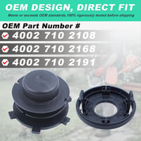 Adefol Damilfej Készlet 6 db - STIHL FS44 FS55 FS80 FS83 FS85 FS90 FS100 FS110 FS120 FS130 FS200 Fűkaszákhoz - 25-2 Damilfej, Fedél, Rugók,  4
