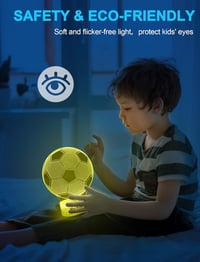 Nice Dream Focilabda 3D Éjjeli Lámpa - 16 Színű LED Világítás Távirányítóval, Optikai Illúzió Hangulatfény Gyerekszobába, Születésnapi Ajánd 2