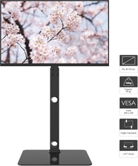 BONTEC TV Állvány 30-70 Colos Képernyőkhöz - Állítható Magasságú Padlóállvány LCD/LED/OLED/Plazma Televíziókhoz - VESA 600x400mm Kompatibili - black 7
