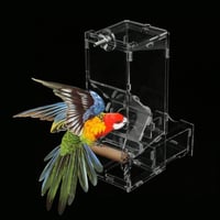 Átlátszó akril madáretető - Automata adagoló kismadarak részére 2