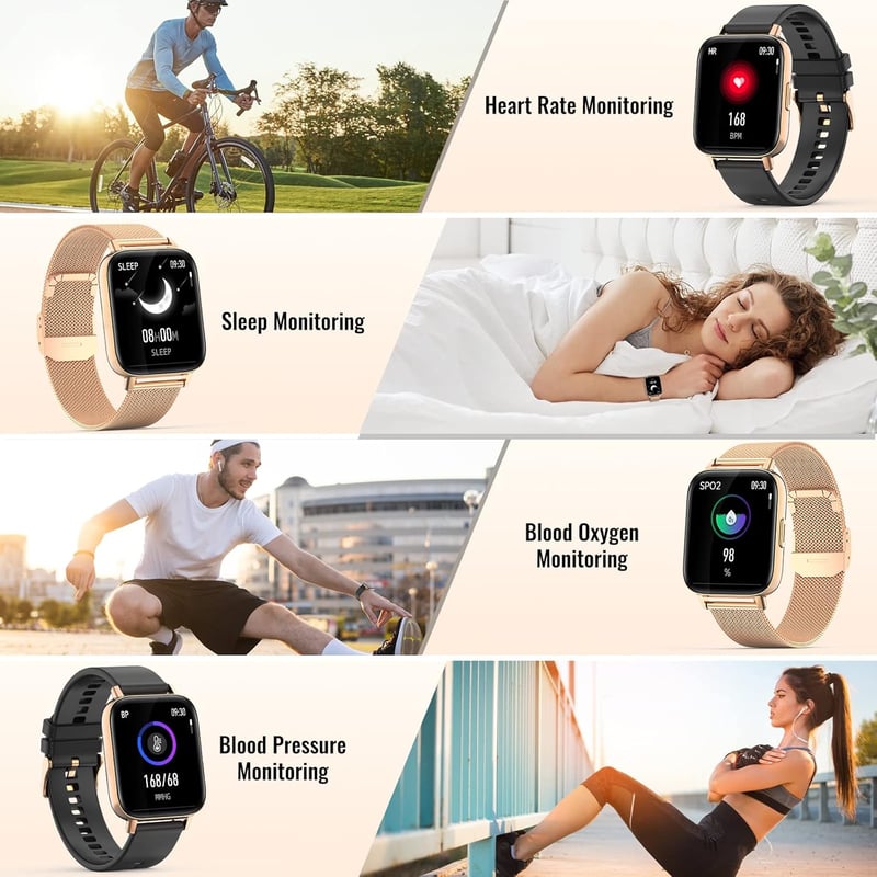 Nemheng 1.69" okosóra: Bluetooth hívás, IP67, pulzusmérő, Android/iOS