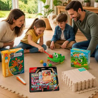 Set za obiteljsku igru: logička igra + 3 Pokémon paketa + krokodil igra + 12 puzzle podloga 1