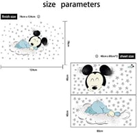 Kibi XXL Mickey és Minnie egér falmatrica gyerekszobába - 2 darabos készlet 2