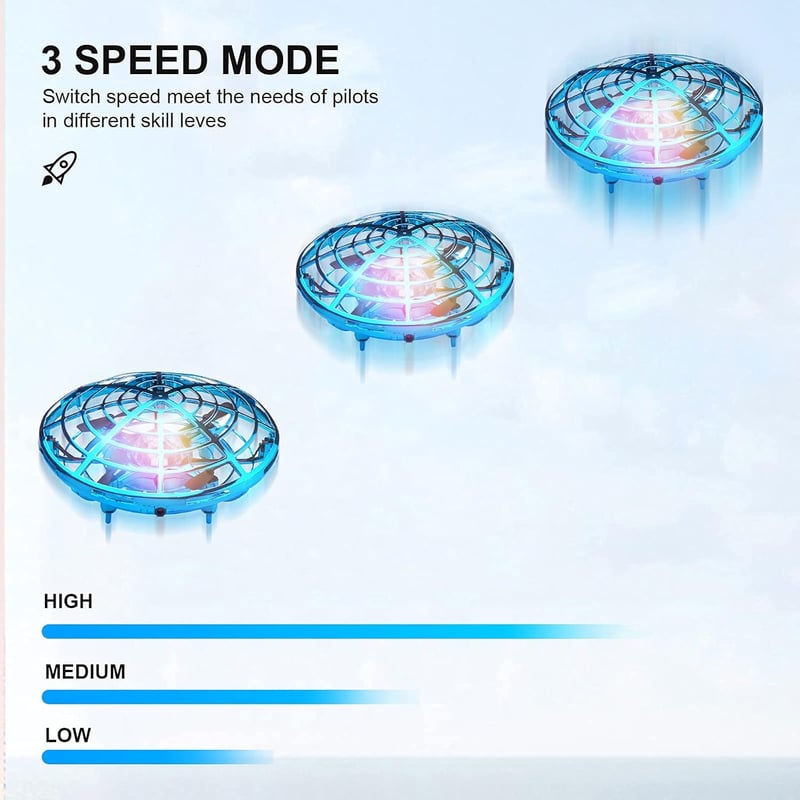 Kriogor Mini UFO Drón - 360° Forgás, LED, Infravörös Irányítás, Fiúknak és Lányoknak