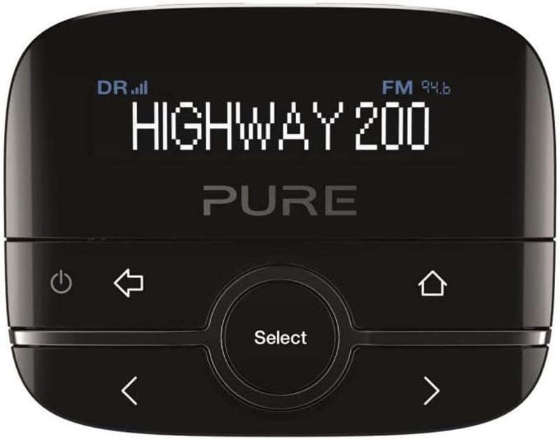 Pure Highway 200 Autós FM Transzmitter Bluetooth Kihangosító DAB+ Rádió Adapter Mobiltelefon Zenelejátszás