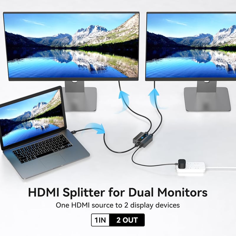 VEDINDUST 8K 4K HDMI Elosztó 1:2 - Xbox, PS5 Kompatibilis