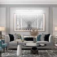 Klighten LED Tükör Világítás 32W 1820LM 6000K Hideg Fehér - 120cm Ezüst Fürdőszobai Fali Lámpa IP44 Vízálló 180° Forgatható Tükörlámpa 7