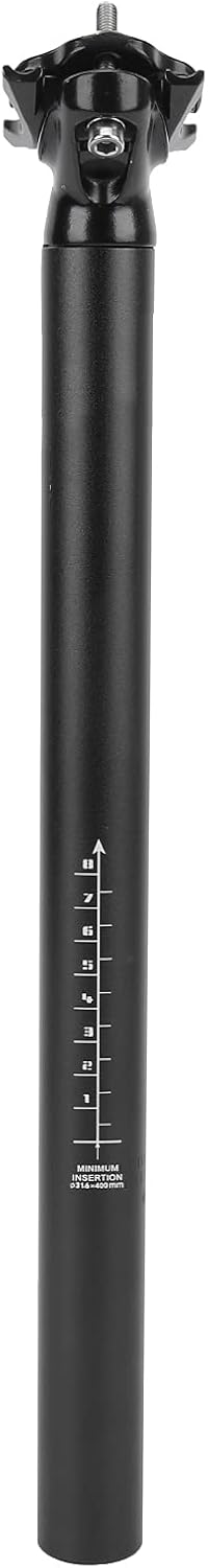 Állítható alumínium MTB nyeregcső 31,6x400mm - Fekete, rugós 1