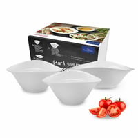 Set de boluri Villeroy & Boch Vapiano Trio, 4 piese (2x bol pentru paste, 1x bol pentru salată, 1x bol pentru supă), porțelan premium alb, rezistent la mașina de spălat vase 2