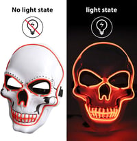 Molbory Piros LED Purge Maszk 3 Világítási Móddal Halloween Partikra 2