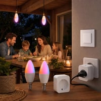 Smart Home balík: 2x E14 RGB žiarovka + WiFi zásuvka + WiFi spínač + Alexa/Google 1