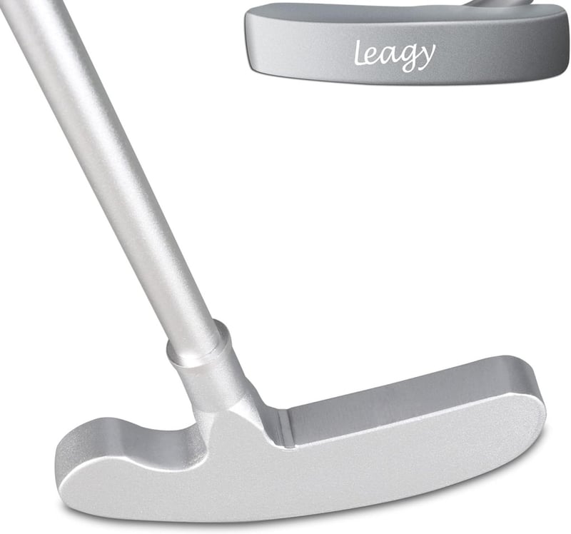 LEAGY Jobbkezes és Balkezes Golf Putter Szett 4 Részes, 2 Labdával és Táskával