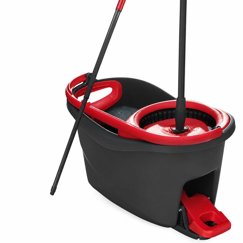 Vileda Turbo 3u1 set za čišćenje s mikrofibra glavom i pedalom za centrifugiranje — bez glave za čišćenje od mikrofibre (stanje: vidi 2. sliku)