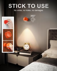Mozgásérzékelős LED fali lámpa, tölthető, forgatható, 3 színmódú - fehér 4