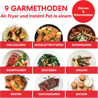 Instant Pot Duo Crisp 11-in-1 Elektromos Multifunkciós Főzőedény 5,7L - Kukta, Airfryer, Lassú Főző, Gőzölő, Aszaló, Grillező és Sütő Funkci 2