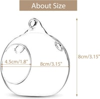 Sziqiqi 12 db Átlátszó Üveg Gömb Gyertyatartó Esküvőre, 80 mm 5