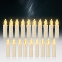 FREEPOWER LED set božićnih svijeća s daljinskim upravljačem, topla bijela boja, prigušivo svjetlo, timer, set (djelomični set) — komplet od 19 komada 2