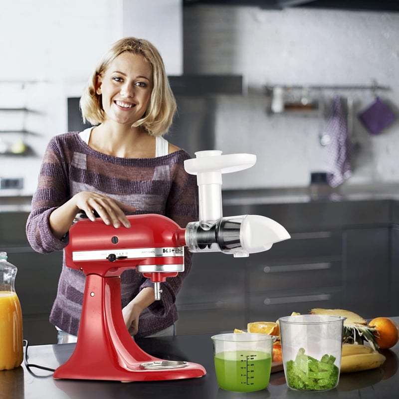 KitchenAid gyümölcspréshez feltét: lassú préselésű citrusfacsaró és zöldség-gyümölcs aprító (fehér)