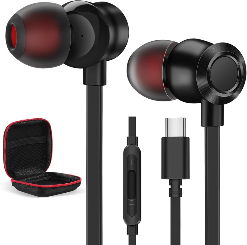 Samsung A54 A34 USB-C fülhallgató mikrofonnal, Galaxy S24 S23 iPhone 15 kompatibilis