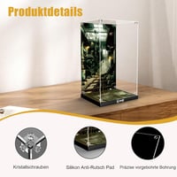 cooldac Akril Vitrin LEGO Star Wars 75398 C3PO Készlethez - Átlátszó Porvédő Kiállító Doboz HD Háttérrel - Építőkészlet Nélkül 7