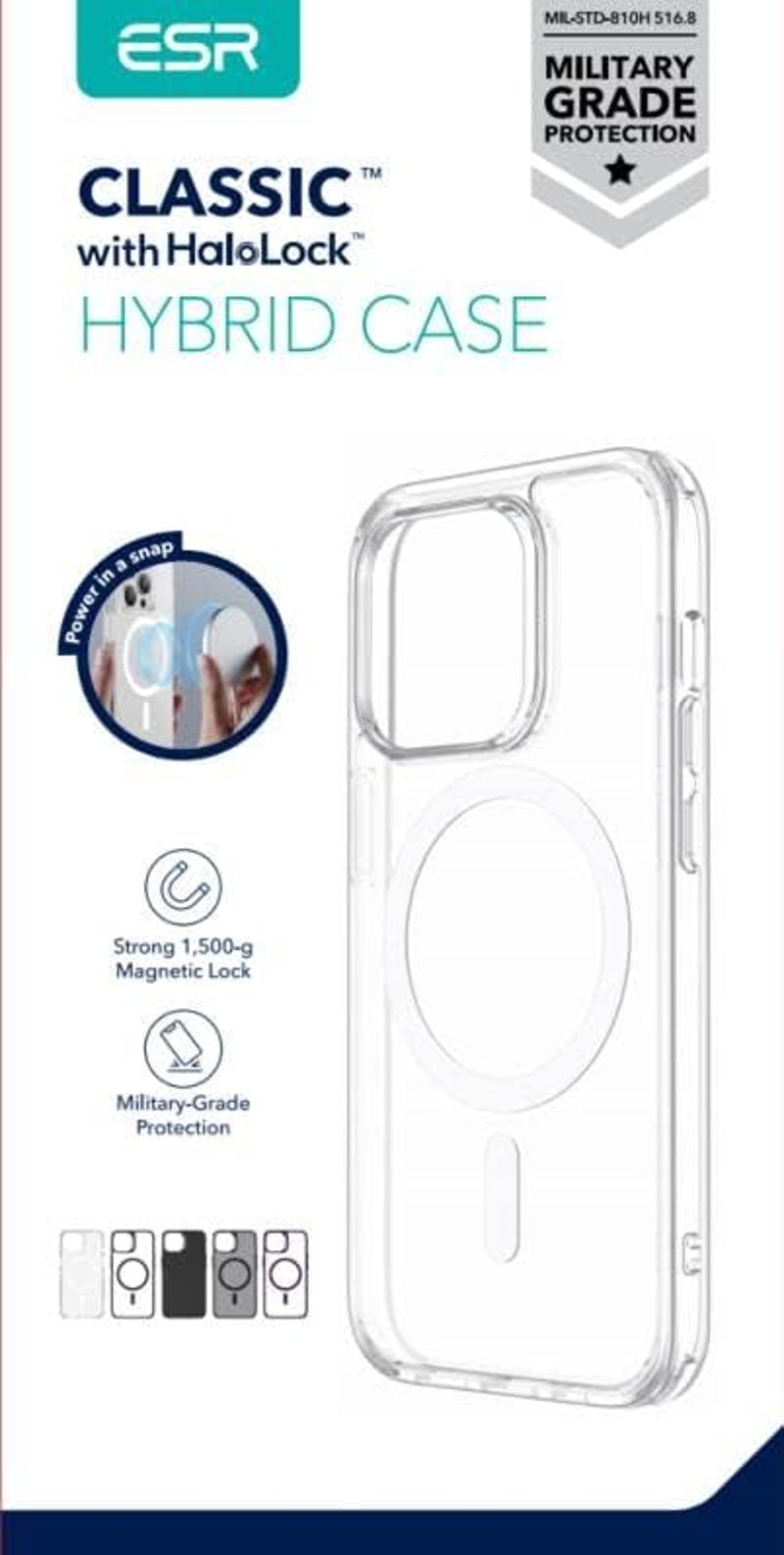 iPhone 14 Pro MagSafe kompatibilis ESR védőtok - Katonai fokozatú, matt fekete