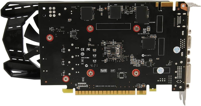 ASHATA GTX1050Ti 4GB DDR5 128Bit Gamer Videokártya Kettős Ventilátorral - PC Számítógéphez VGA/DVI/HDMI Csatlakozással