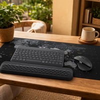 Uredski set za maksimalnu udobnost: QWERTZ tipkovnica + bežični miš + XXL podloga + oslonac za zglob 1