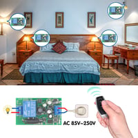 DieseRC 433MHz-es távirányítós rádiófrekvenciás relé kapcsoló, 220-240V, 1500W, 2 adóval 8