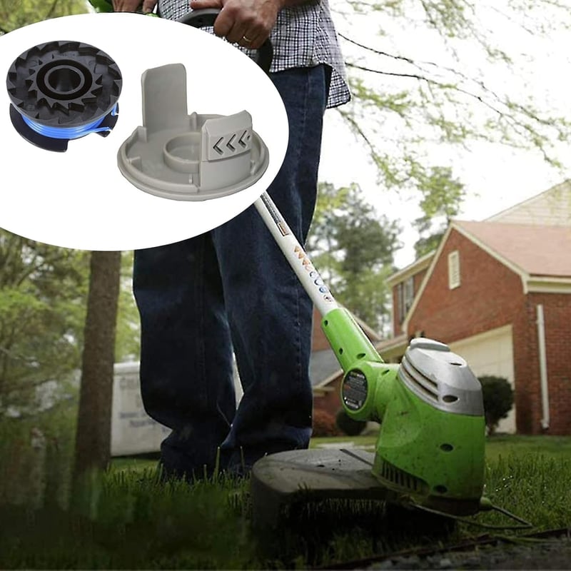Yweller 10 db RAC124 pótdob szett Ryobi 18V ONE+ akkus és hibrid fűkaszákhoz, 1,65 mm átmérő, 3,3 m hossz, fedéllel - OLT1832, RLT1830Li kom