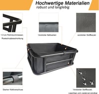 HopesEager Fém Kerékpárkosár Hátsó Csomagtartóra - Nagy Kapacitású 20L Bicikli Kosár Esővédővel és Belső Táskával, Kutyaszállításra is Alkal 5
