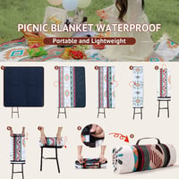 Larutan XXL Boho Strandpléd 200x200cm - Homokálló, Mosható Piknik Takaró Zöld 8