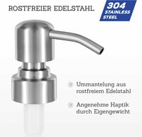ALTGLAS Zagreb szappanadagoló pumpa - 2 db rozsdamentes acél, újrahasznosítható üvegekhez 3