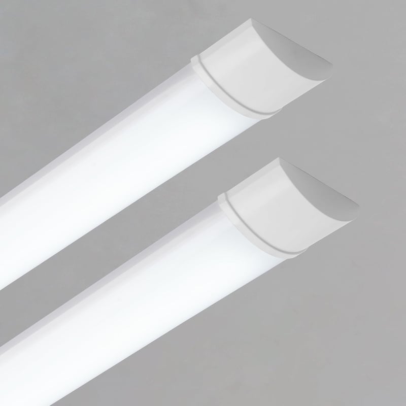 Sundertech LED Fénycsőszett - 2 db 120 cm-es Mennyezeti Lámpa, 3430 lm, Hideg Fehér 6500K, IP43 Rovarálló, Villogásmentes, Garázs, Műhely, F
