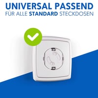 Adlersfeld fehér konnektorvédő gyerekeknek, 10 db, forgatható, 3M ragasztóval 2