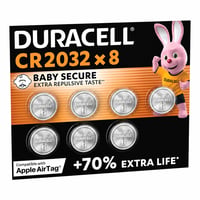 Lítiová gombíková batéria Duracell CR2032 3V - 7 ks - Baby Secure - Kompatibilná s Apple AirTag - Pre autokľúče, váhy, zdravotnícke pomôcky 2