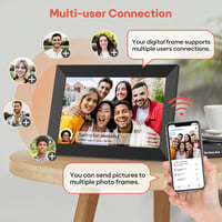BIGASUO Frameo 10.1" WiFi Digitális Képkeret - HD IPS Érintőképernyő, 32GB Memória, Automatikus Forgatás, Fali Rögzítés, Azonnali Fotómegosz 6