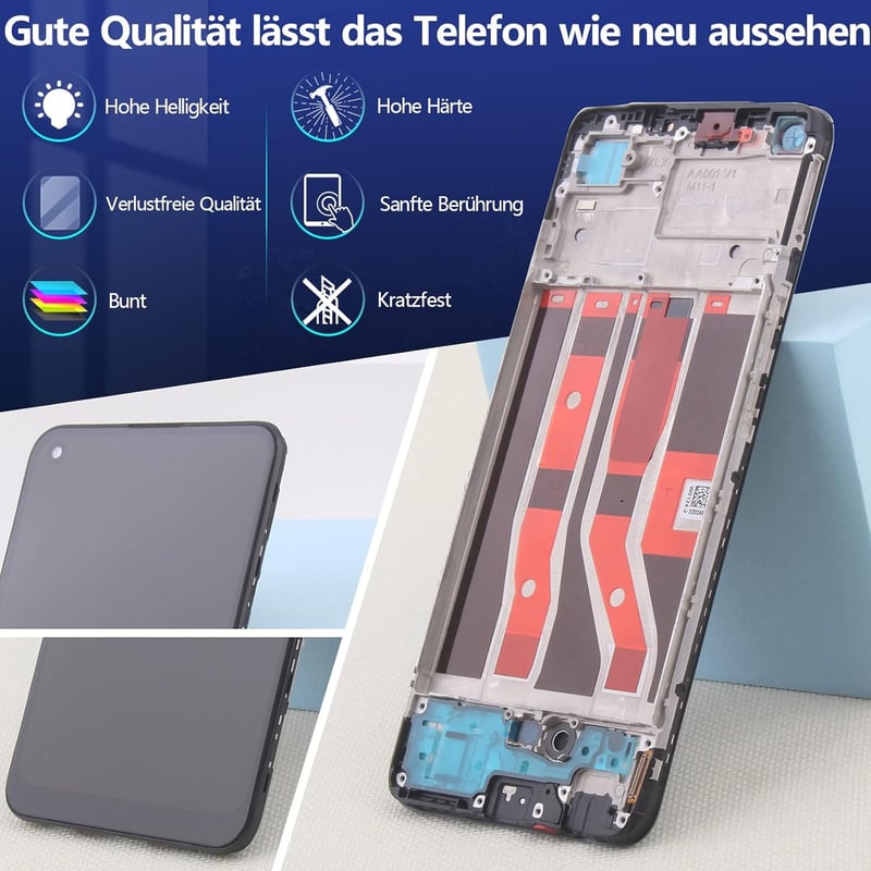 RongZy Oppo A74 4G LCD Kijelző Csere - Érintőképernyős Digitalizáló Fekete Kerettel - Mobiltelefon Kijelző Javító Készlet Szerszámokkal

AI:
