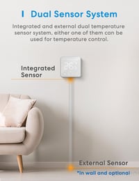 meross Okos Padlófűtés Termosztát - WiFi, HomeKit, Alexa és Google Kompatibilis, Érintőképernyős, Távirányítható, Programozható, LED Kijelző 7