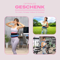 WELLRELAXX Okos Hula Hoop Csendes Súlygolyóval - 113 cm Átmérő Felnőtt Fitness Karika Fogyókúrás Övvel Kék 8