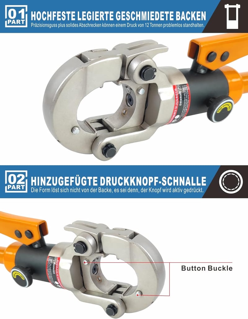 AMZCNC Profi U-Kontúros Présszerszám Készlet 16-32mm, 360°-os Fejjel