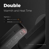 OCOOPA Elektromos Kézmelengetők, 10000 mAh Mágneses Páros, 4 Fűtési Mód, Gyors Melegedés, USB Powerbank Funkció, Újratölthető, Kültéri Téli  3