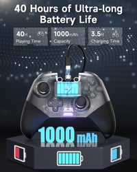 EasySMX X10 vezeték nélküli PC kontroller, Hall szenzoros ravaszokkal, mechanikus gombokkal - PC/Switch/Steam kompatibilis 5