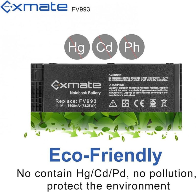 Dell Precision M laptophoz 6600mAh Li-ion akkumulátor - Exmate