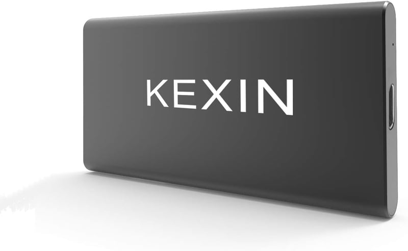 KEXIN 250GB Hordozható Külső SSD - USB 3.0, Alumínium, Fekete
