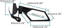 GOOFIT Univerzális Motoros Visszapillantó Tükör - 180° Panoráma Látószög, Szélvédőre Szerelhető, Fekete Ovális Kialakítás Robogókhoz, ATV-he 2