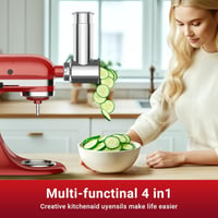 GVODE KitchenAid Mixer Szeletelő és Reszelő Adapter 4 Rozsdamentes Pengével 4