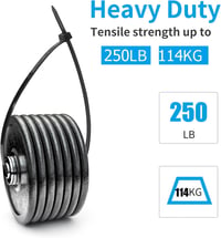 XINGO Fekete Kábelkötegelő Szett - 300mm x 12mm, 114kg Szakítószilárdság, 80db UV-Álló Nylon Kábelrögzítő Nagy Méretű Kábelrendezéshez 4