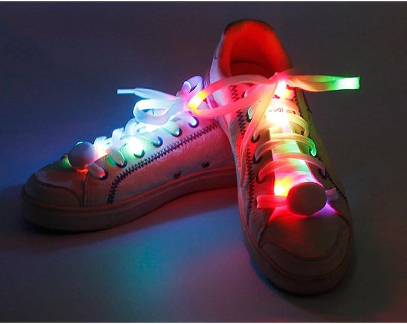 DoGeek LED-es színes cipőfűző, 110 cm, tánc, buli, görkorcsolya és futás