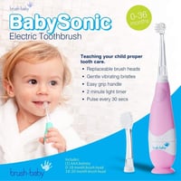 Bbush BabySonic LED-es elektromos fogkefe babáknak és kisgyermekeknek 0-3 éves korig - rózsaszín 2